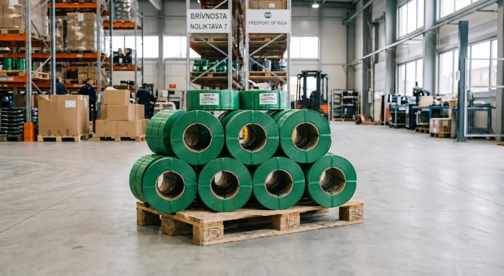 PET Strapping Band Exporter Latvia — Greenstrix Industrial Packaging